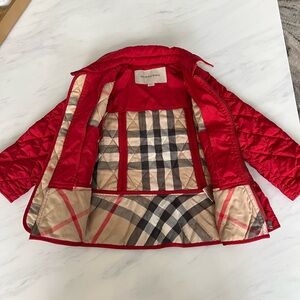 Beautiful red Burberry coat size 2T